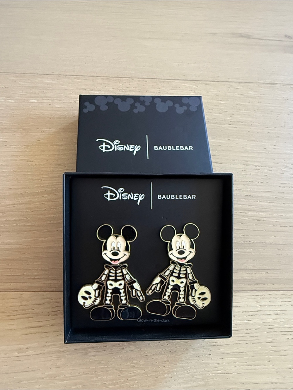 Baublebar skeleton Mickey earrings